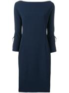 Antonelli Boat Neck Dress - Blue