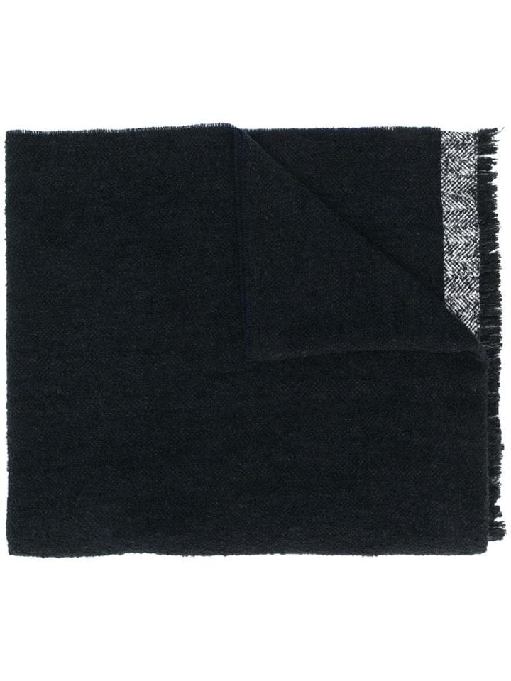 Zanone Herringbone Scarf - Black