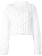 Maison Margiela Cable Knit Sweater - White