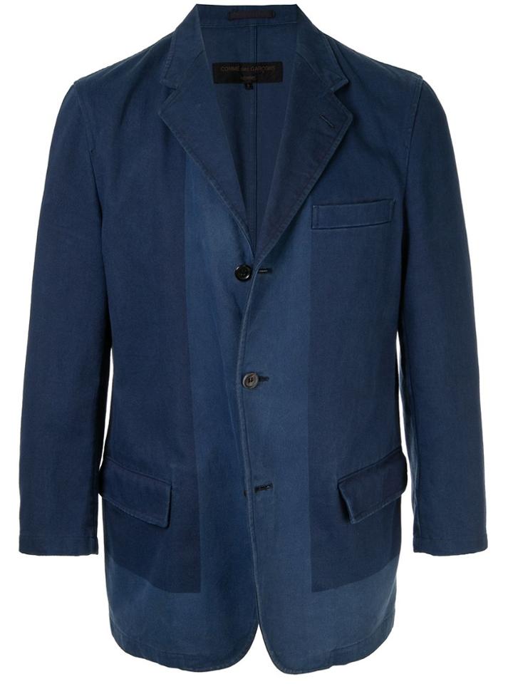 Comme Des Garçons Vintage Tonal Notched Jacket - Blue