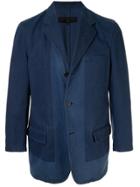 Comme Des Garçons Vintage Tonal Notched Jacket - Blue