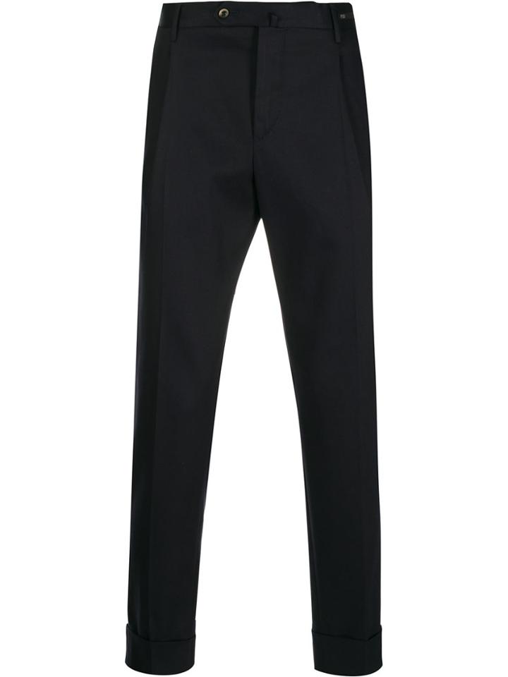 Pt01 Plain Regular Chinos - Blue