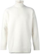 Ports 1961 'fully Fashioned' Turtleneck Sweater, Men's, Size: Large, White, Virgin Wool