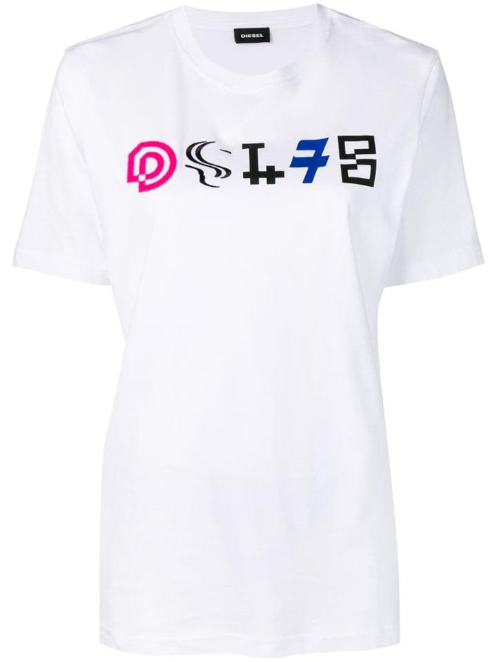 Diesel Boxy Fit Logo T-shirt - White