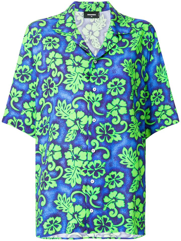 Dsquared2 Floral Printed Blouse - Blue
