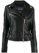 Versace Jeans Couture Decorative Buckled Biker Jacket - Black