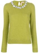 No21 Diamond Neck Sweater - Green