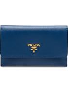 Prada Foldover Cardholder Wallet - Blue