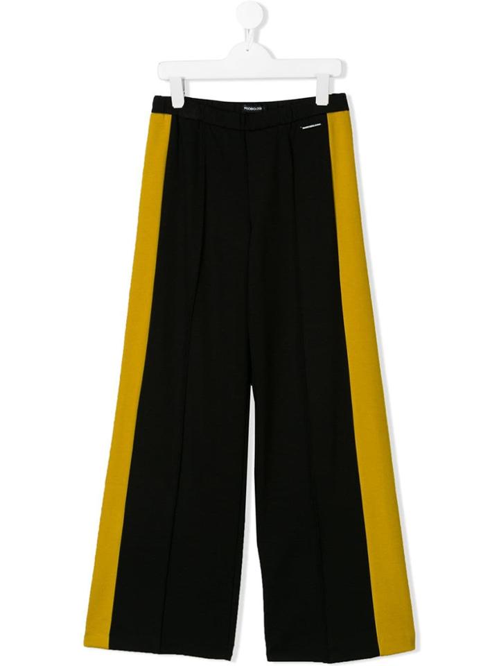 Marco Bologna Kids Teen Side Panelled Pleated Trousers - Black
