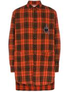Gucci Checked Patch Emblem Shirt - Orange