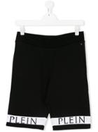 Philipp Plein Junior Teen Logo Print Shorts - Black