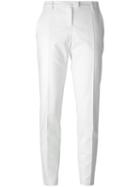 Moncler Slim Tailored Trousers, Women's, Size: 48, Nude/neutrals, Cotton/spandex/elastane