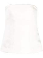Marina Moscone Strapless Fitted Top - White