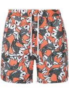 The Upside Sea Of Koi Swim Shorts - Yellow & Orange