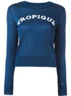 Zoe Karssen Tropique Print Jumper, Women's, Size: S, Blue, Cotton