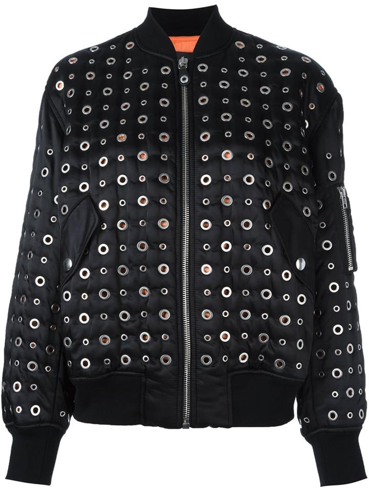Alexander Wang Grommet Embellished Bomber Jacket