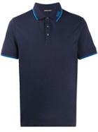 Michael Kors Stripe Detailed Polo Shirt - Blue