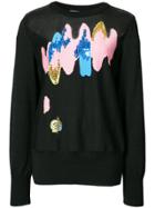 Tsumori Chisato Embroidered Knitted Top - Black