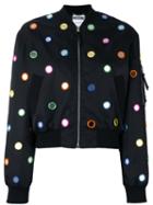 Moschino - Mirror Embroidered Bomber Jacket - Women - Polyamide/polyester/rayon - 40, Black, Polyamide/polyester/rayon