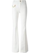 Stella Mccartney 'falabella' Flared Jeans, Women's, Size: 28, White, Cotton/spandex/elastane/brass/metal (other)