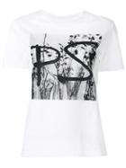 Ps By Paul Smith Digital Logo Print T-shirt, Women's, Size: Medium, White, Cotton