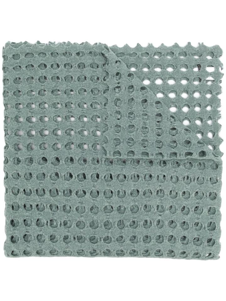 Faliero Sarti Cut Out Detail Scarf - Green