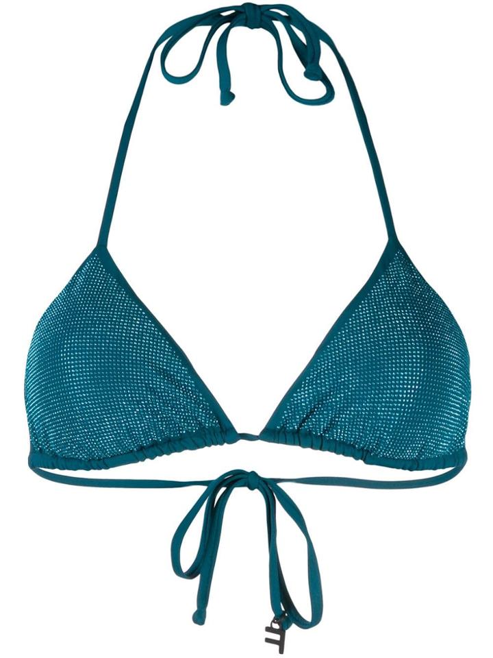 Fisico Rhinestone Bikini Top - Green