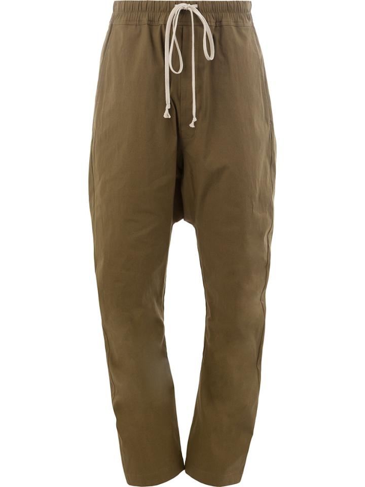 Rick Owens Drop Crotch Trousers - Green