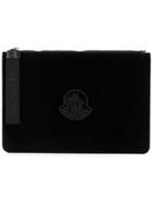 Moncler Embroidered Logo Clutch - Black