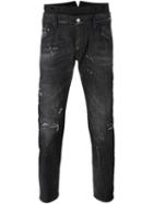 Dsquared2 Dual Waistband Skinny Jeans, Men's, Size: 52, Black, Silk/cotton/wool