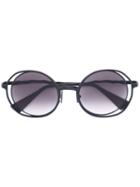 Kuboraum - Round-frame Sunglasses - Unisex - Metal - One Size, Black, Metal