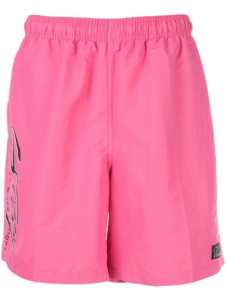 Stussy New Wave Swimming Shorts - Pink