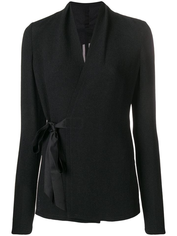 Rick Owens Wrap-around Blouse - Black