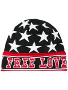 Dolce & Gabbana Knitted 'free Love' Hat - Black