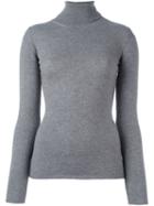 Fashion Clinic Roll Neck Jumper, Women's, Size: 42, Grey, Cashmere