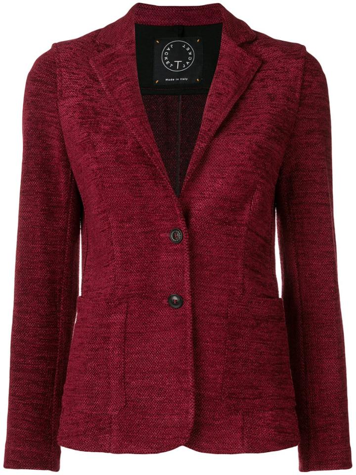 T Jacket Classic Fitted Blazer - Red