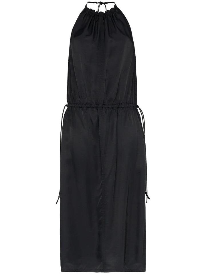 Helmut Lang Halterneck Gathered Dress - Black