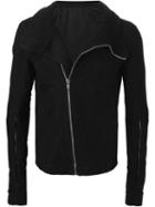 Rick Owens Fitted Biker Jacket, Men's, Size: 48, Black, Lamb Skin/cotton/cupro