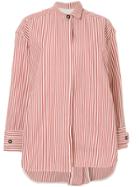 Walk Of Shame Boxy Fit Striped Shirt - Red