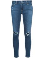 Ag Jeans Distressed Skinny Jeans - Blue