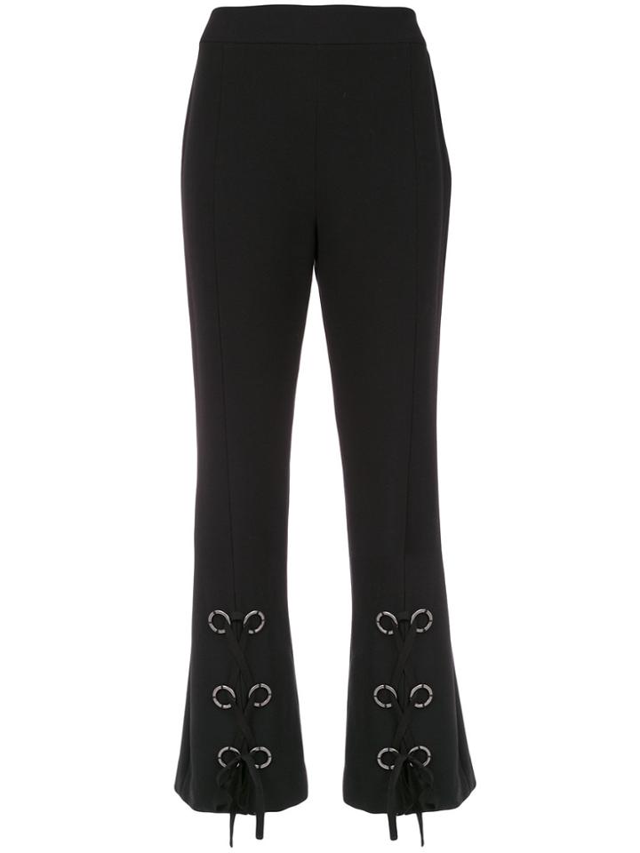 Nk Lace-up Detail Trousers - Black