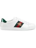 Gucci Ace Embroidered Low-top Sneakers - White