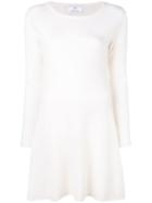 Allude Fit And Flare Knitted Dress - White