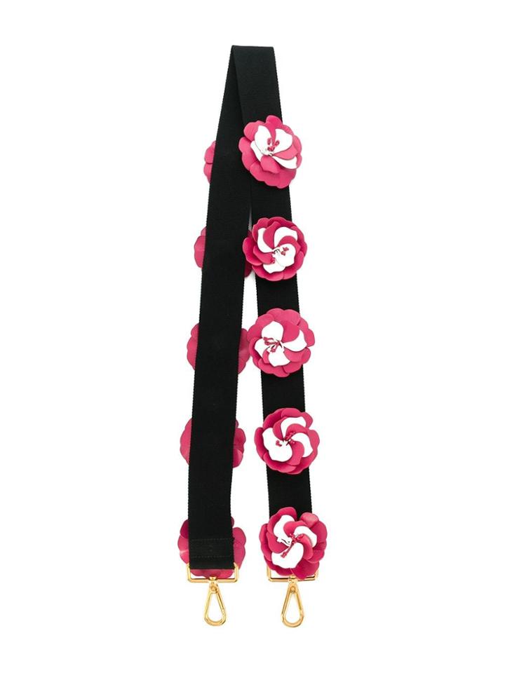 Prada Appliqué Floral Strap - Blue