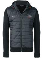 Hackett Aston Martin Racing Quilted Hooded Jacket - Black