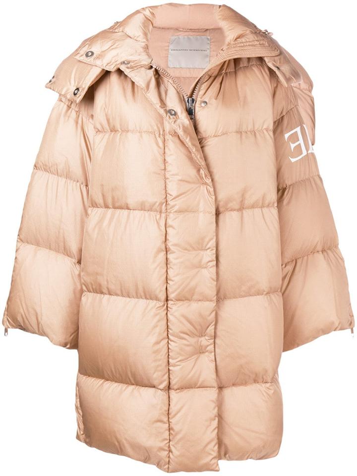 Ermanno Scervino Oversized Puffer Coat - Nude & Neutrals