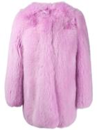 Gucci Snake Embroidery Coat - Pink & Purple