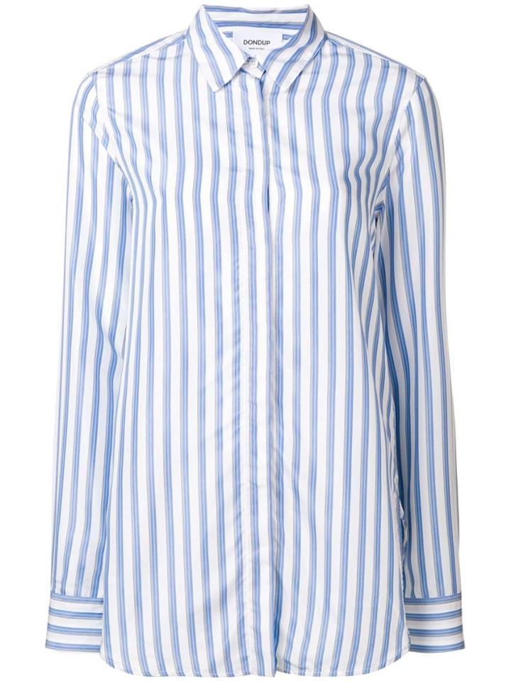 Dondup Long Striped Shirt - Blue