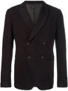 Giorgio Armani Double Breasted Blazer, Men's, Size: 46, Red, Cotton/spandex/elastane/acetate/virgin Wool