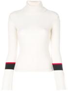 Moncler Roll Neck Ribbed Sweater - White